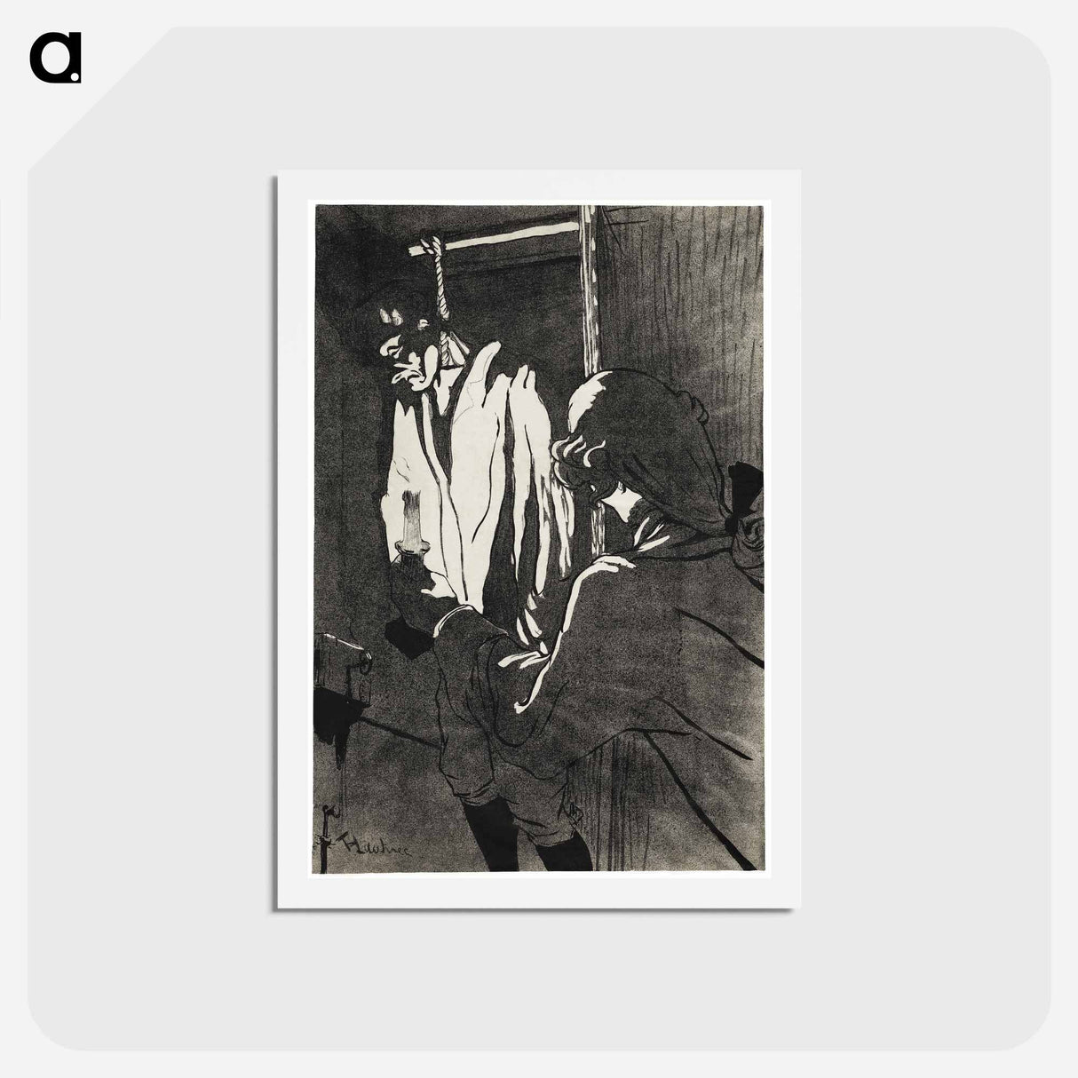 アートポストカード-The Hanged Man - アンリ ド トゥールーズ ロートレック Postcard.