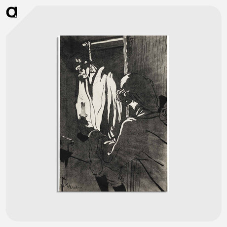 アートポストカード-The Hanged Man - アンリ ド トゥールーズ ロートレック Postcard.