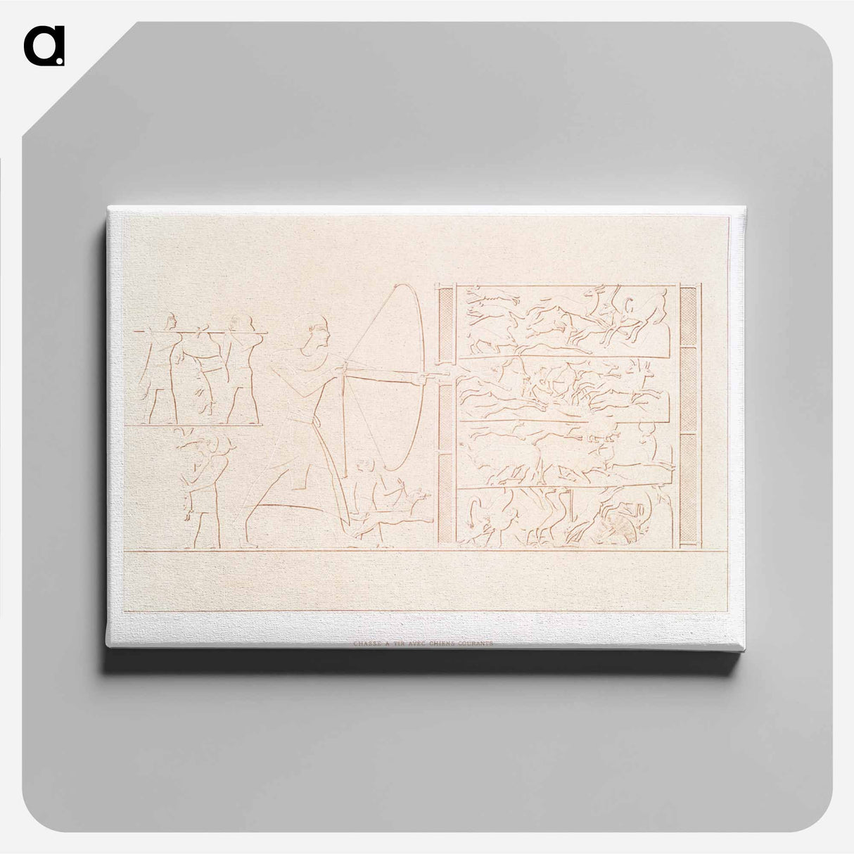 アートパネル-Archery Hunting with Hounds
 - エジプト美術史 Canvas.