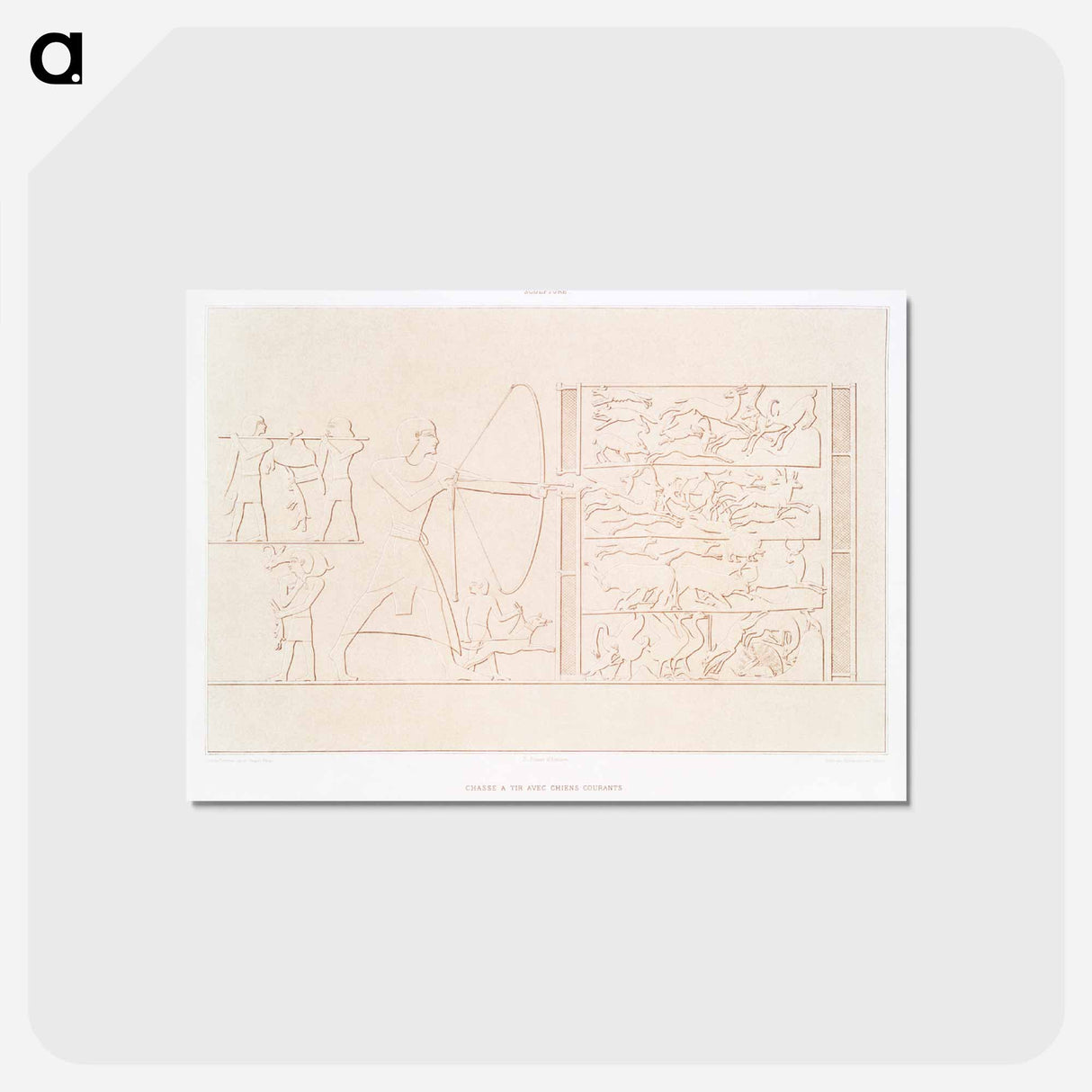 アートポストカード-Archery Hunting with Hounds
 - エジプト美術史 Postcard.