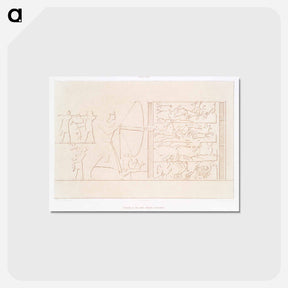 アートポストカード-Archery Hunting with Hounds
 - エジプト美術史 Postcard.