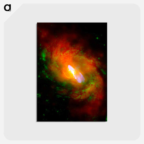 アートポストカード-NGC 1068: Supermassive Black Hole Galaxy
 - ハッブル画像 Postcard.