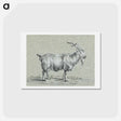 アートポストカード-Standing goat - ジャン ベルナール Postcard.