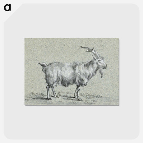 アートポストカード-Standing goat - ジャン ベルナール Postcard.