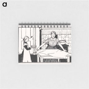 アートメモ帳-Mom and daughter doing housework - ユリー デ フラーハ Memo.