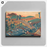 アートパネル-Hokusai's Poem by Ariwara no Narihira - 葛飾 北斎 Canvas.