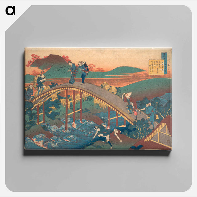 アートパネル-Hokusai's Poem by Ariwara no Narihira - 葛飾 北斎 Canvas.
