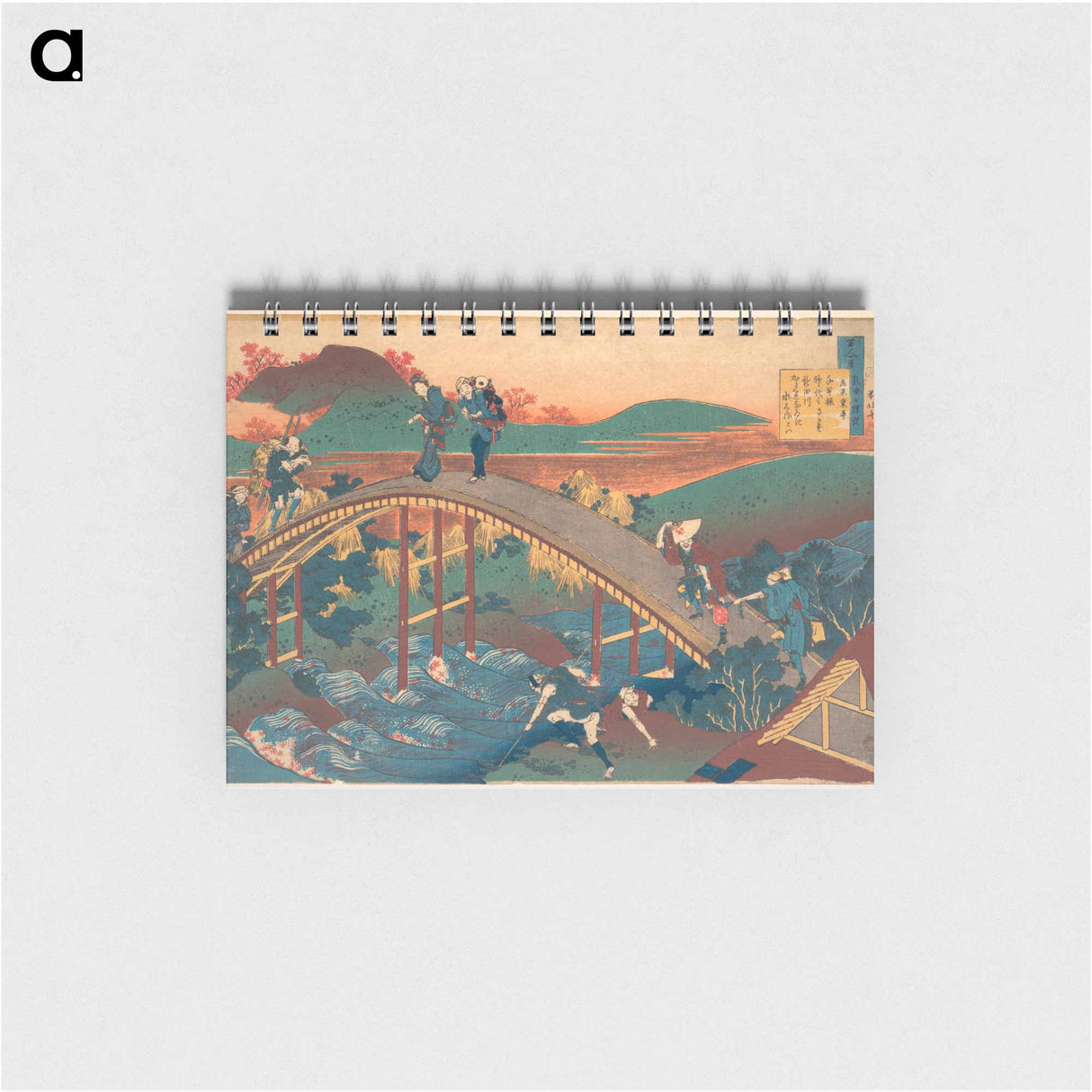 Hokusai's Poem by Ariwara no Narihira - 葛飾 北斎 Memo.