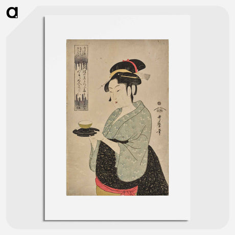 アートポスター-Naniwaya Teahouse Waitress Okita - 喜多川 歌麿 Poster.