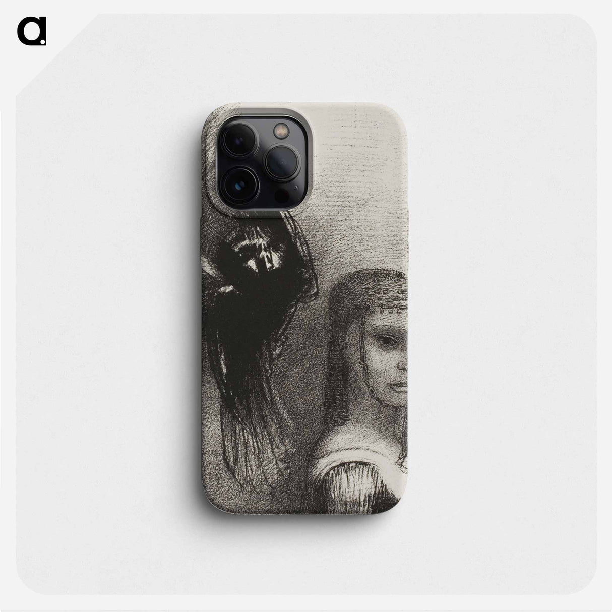 And a Large Bird, Descending From the Sky, Hurls Itself Against the Topmost Point of Her Hair - Odilon Redon Phone Case.