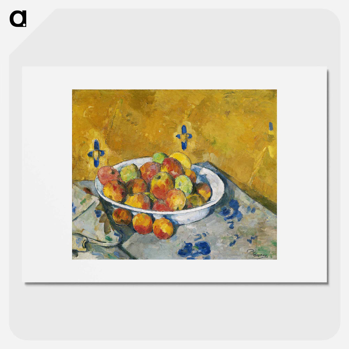 The Plate of Apples - Paul Cezanne Poster.