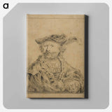 Rembrandt with a Plumed Hat - Rembrandt van Rijn Canvas.