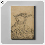 アートパネル-Rembrandt with a Plumed Hat - レンブラント ファン レイン Canvas.