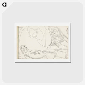 アートポストカード-Staande Man en Liggende Vrouw
 - サミュエル ジェスルン Postcard.