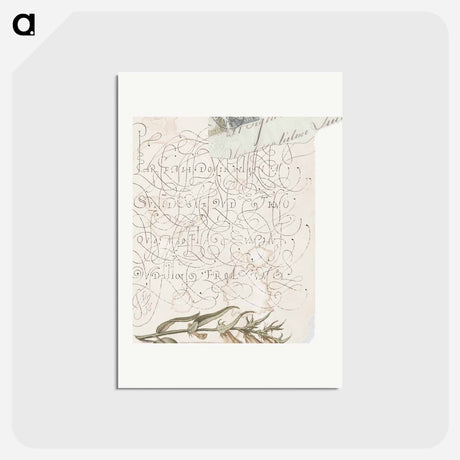 アートポストカード-Ephemera Collage
 - 書道のお手本 Postcard.