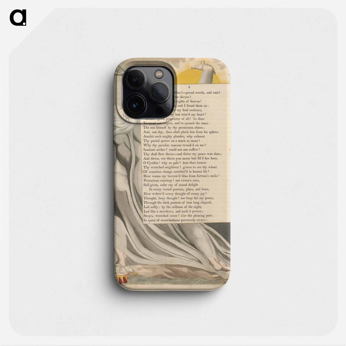 Young's Night Thoughts, Page 8, "Death! Great Proprietor of All!" - ウィリアム ブレイク Phone Case.