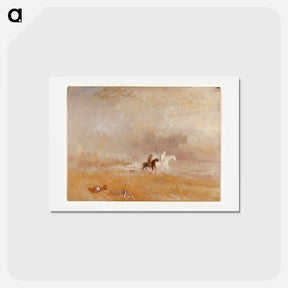 アートポストカード-Riders on a Beach - ウィリアム ターナー Postcard.