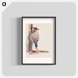 Spaniard leaning against a wall, study - アルバート エーデルフェルト Poster.