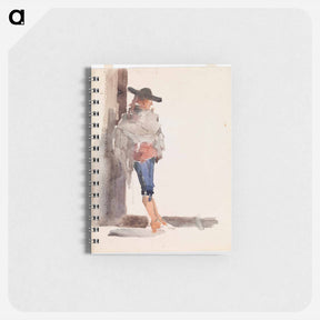 アートメモ帳-Spaniard leaning against a wall, study - アルバート エーデルフェルト Memo.