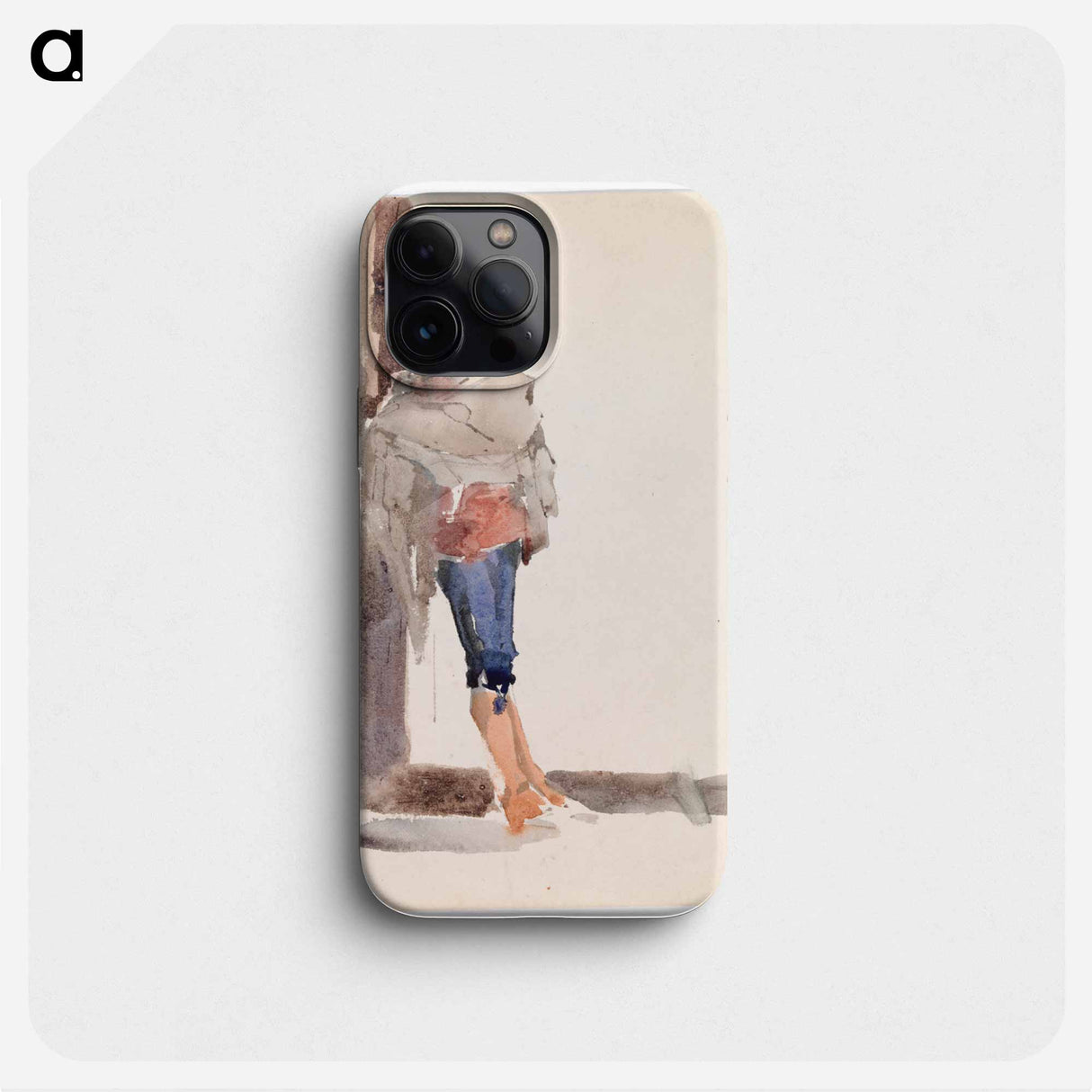 Spaniard leaning against a wall, study - アルバート エーデルフェルト Phone Case.