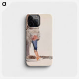 Spaniard leaning against a wall, study - アルバート エーデルフェルト Phone Case.