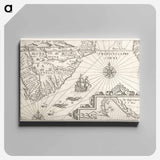 Kaartje van Kaap de Goede Hoop - アンティーク地図 Canvas.