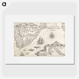 Kaartje van Kaap de Goede Hoop - アンティーク地図 Poster.