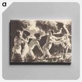 Bathers Wrestling - カミーユ ピサロ Canvas.