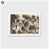 アートポストカード-Bathers Wrestling - カミーユ ピサロ Postcard.