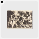 アートポストカード-Bathers Wrestling - カミーユ ピサロ Postcard.