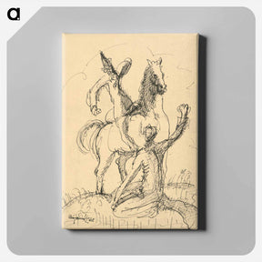 アートパネル-Two Clowns with a Horse
 - シプリアン マジェルニク Canvas.