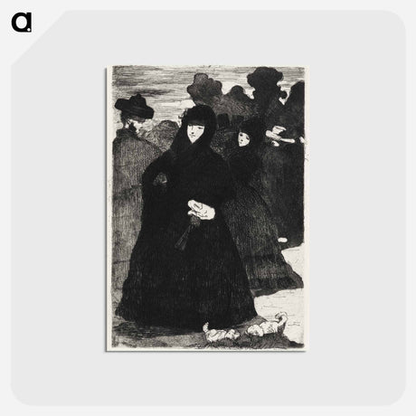 アートポストカード-At the Prado II - エドゥアール マネ Postcard.