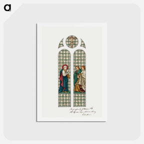 アートポストカード-Design for Stained Glass Window, St. Paul's Church, Boston, MA - エドワード バーン ジョーンズ Postcard.