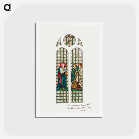 アートポストカード-Design for Stained Glass Window, St. Paul's Church, Boston, MA - エドワード バーン ジョーンズ Postcard.