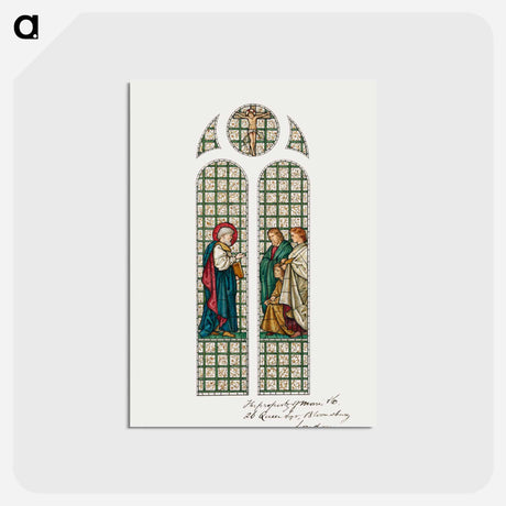 アートポストカード-Design for Stained Glass Window, St. Paul's Church, Boston, MA - エドワード バーン ジョーンズ Postcard.