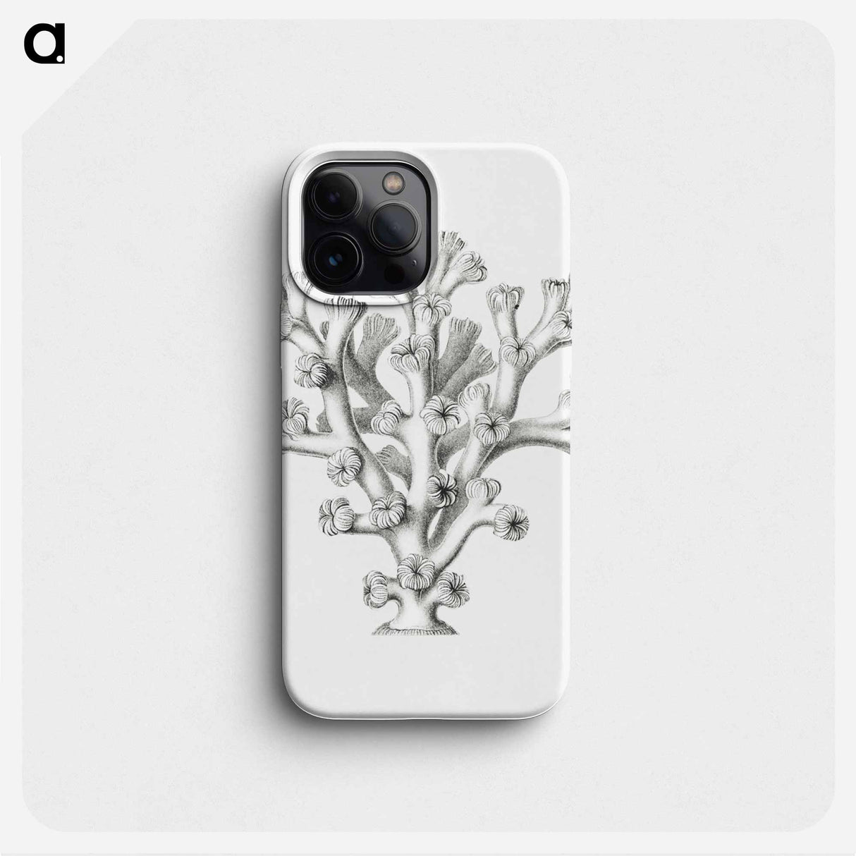 Vintage coral illustration on white background - エルンスト ヘッケル Phone Case.