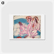 アートポストカード-Three Bathers by Stones - エルンスト ルートヴィヒ キルヒナー Postcard.