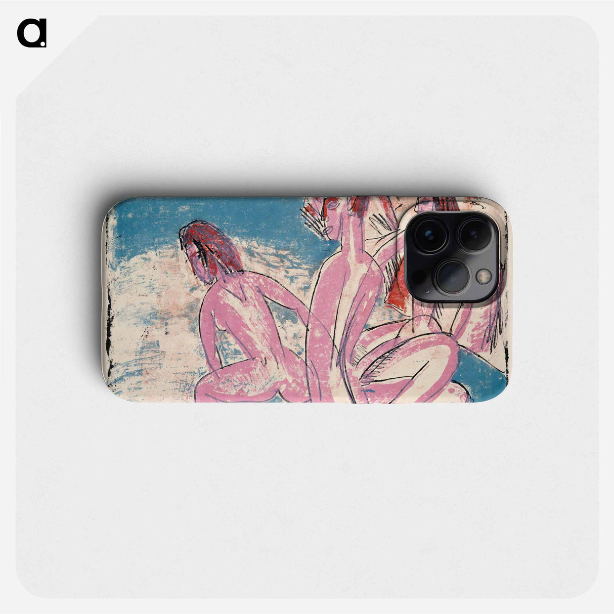 Three Bathers by Stones - Ernst Ludwig Kirchner Phone Case.