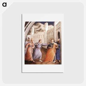 アートポストカード-St. Stephen Being Led to his Martyrdom - フラ アンジェリコ Postcard.