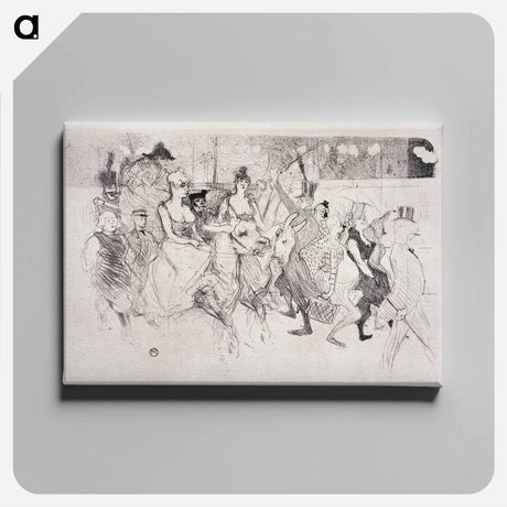アートパネル-Une redoute au Moulin Rouge - アンリ ド トゥールーズ ロートレック Canvas.