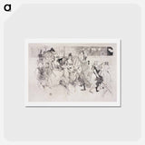 アートポストカード-Une redoute au Moulin Rouge - アンリ ド トゥールーズ ロートレック Postcard.