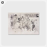 アートポストカード-Une redoute au Moulin Rouge - アンリ ド トゥールーズ ロートレック Postcard.