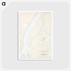 アートポストカード-Thebes Ruins Topography
 - エジプト美術史 Postcard.