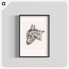 アートポスター-Head of a donkey - ジャン ベルナール Poster.
