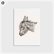 アートポストカード-Head of a donkey - ジャン ベルナール Postcard.