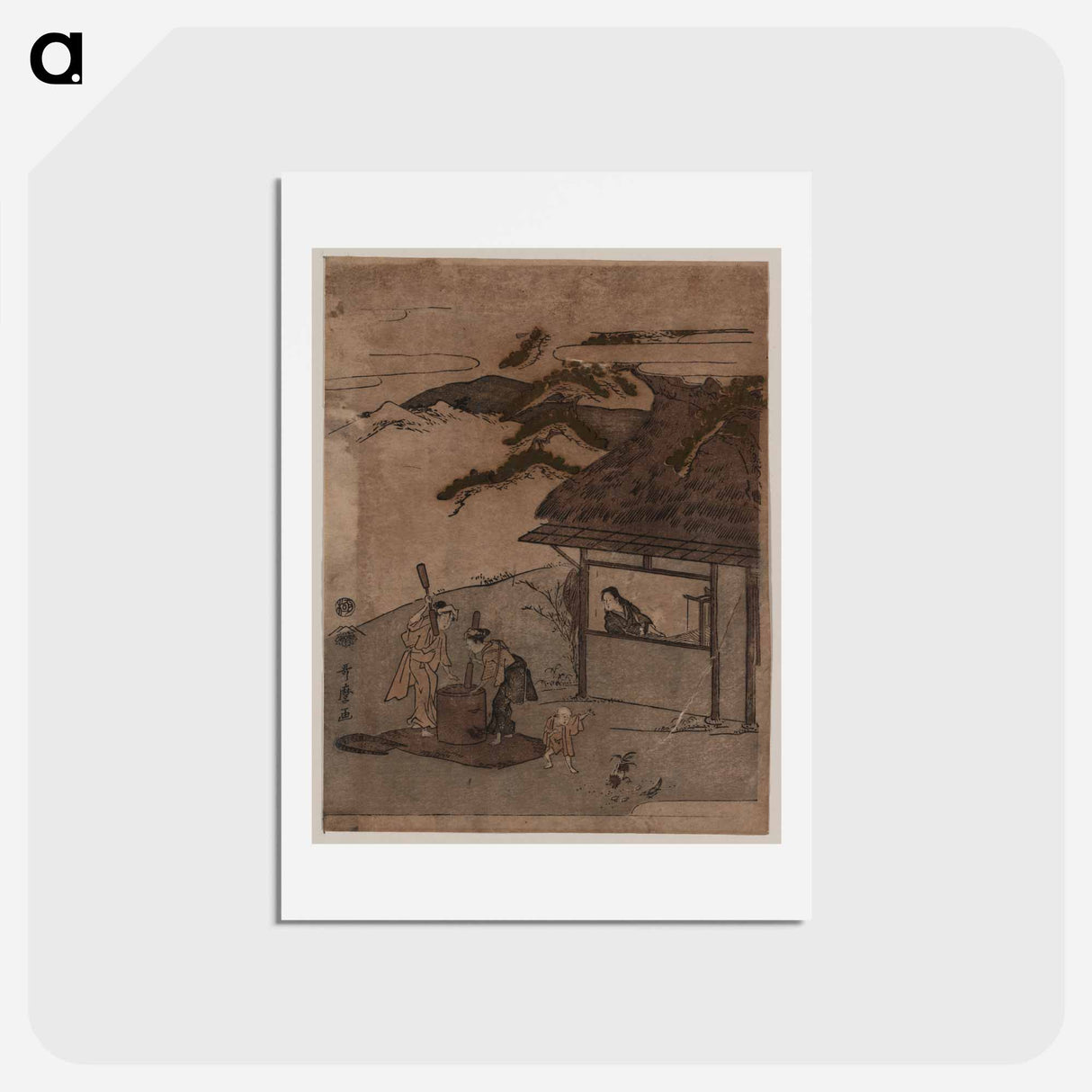 アートポストカード-Chōfu no tamagawa - 喜多川 歌麿 Postcard.