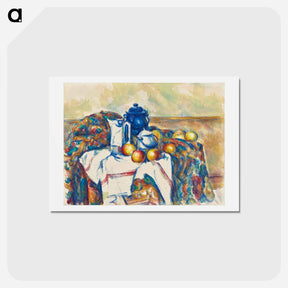 アートポストカード-Still Life with Blue Pot - ポール セザンヌ Postcard.