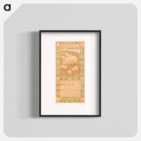 アートポスター-Kalenderblad april met varkens - テオ ヴァン ホイテマ Poster.