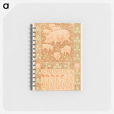 Kalenderblad april met varkens - テオ ヴァン ホイテマ Memo.