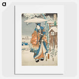 アートポスター-Murasaki and Genji Viewing the Snow
 - 歌川 国貞 Poster.